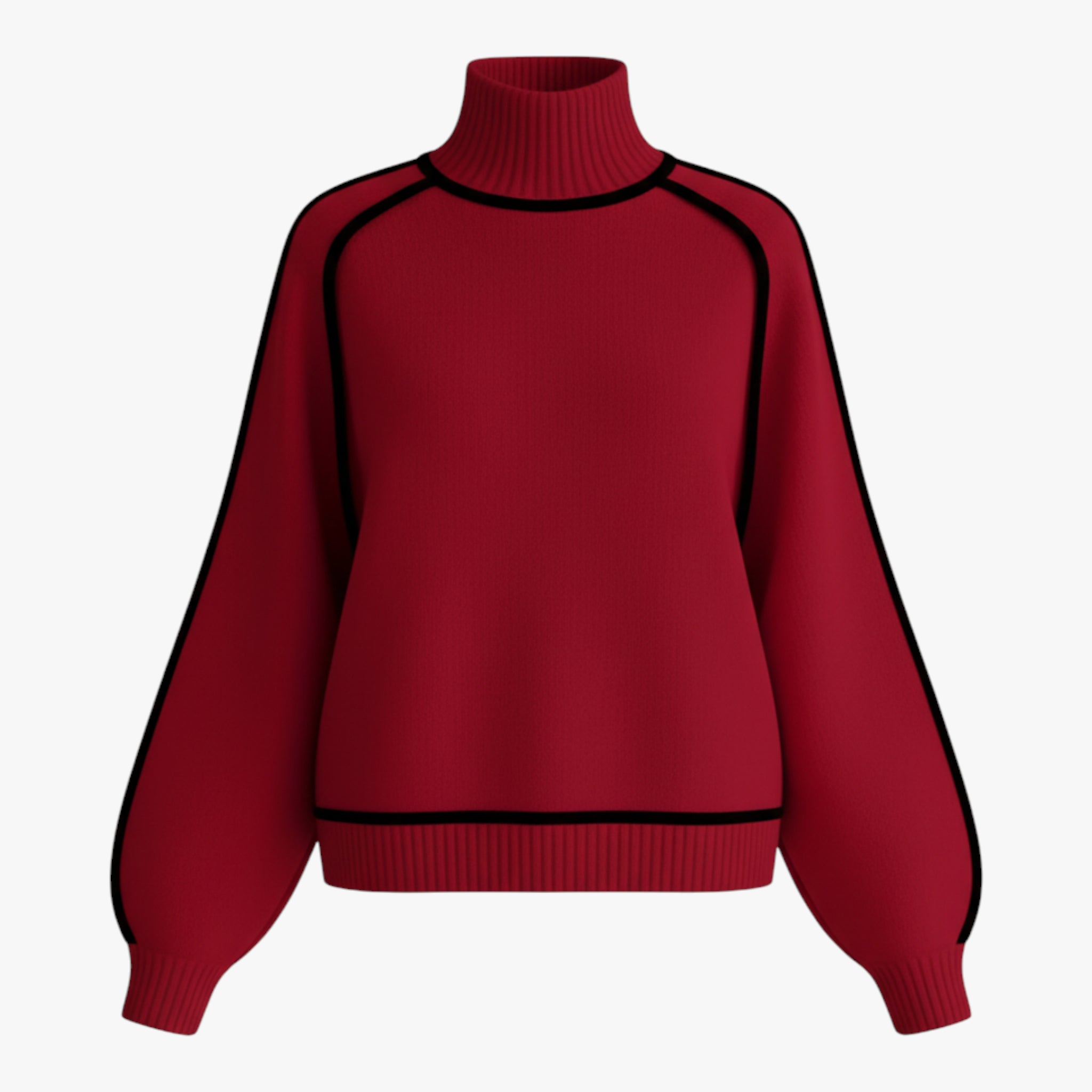 Frieda | Damen Rollkragenpullover mit Farbkontrast