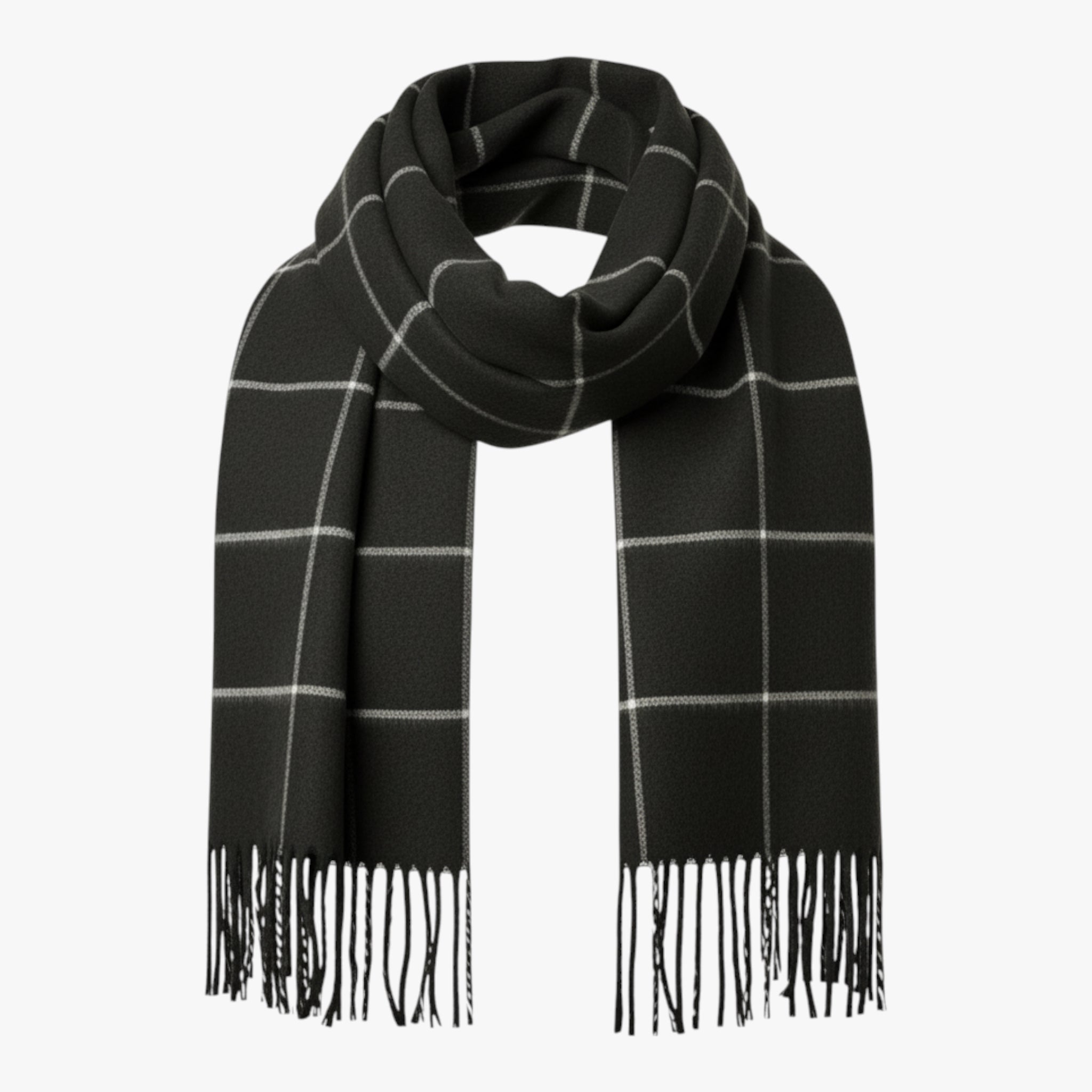 Felix | Winterlicher Herrenstrickschal im Karo-Design