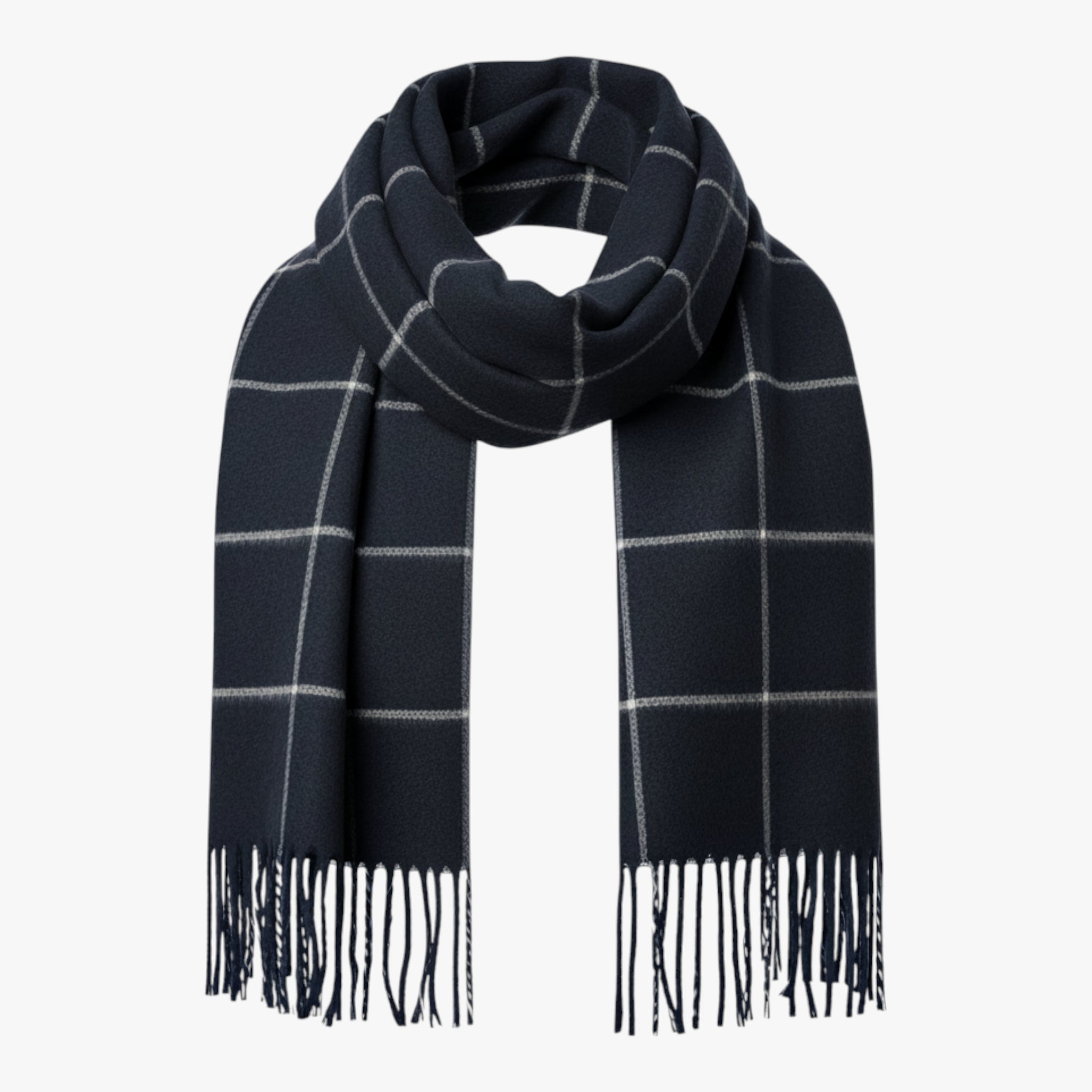 Felix | Winterlicher Herrenstrickschal im Karo-Design