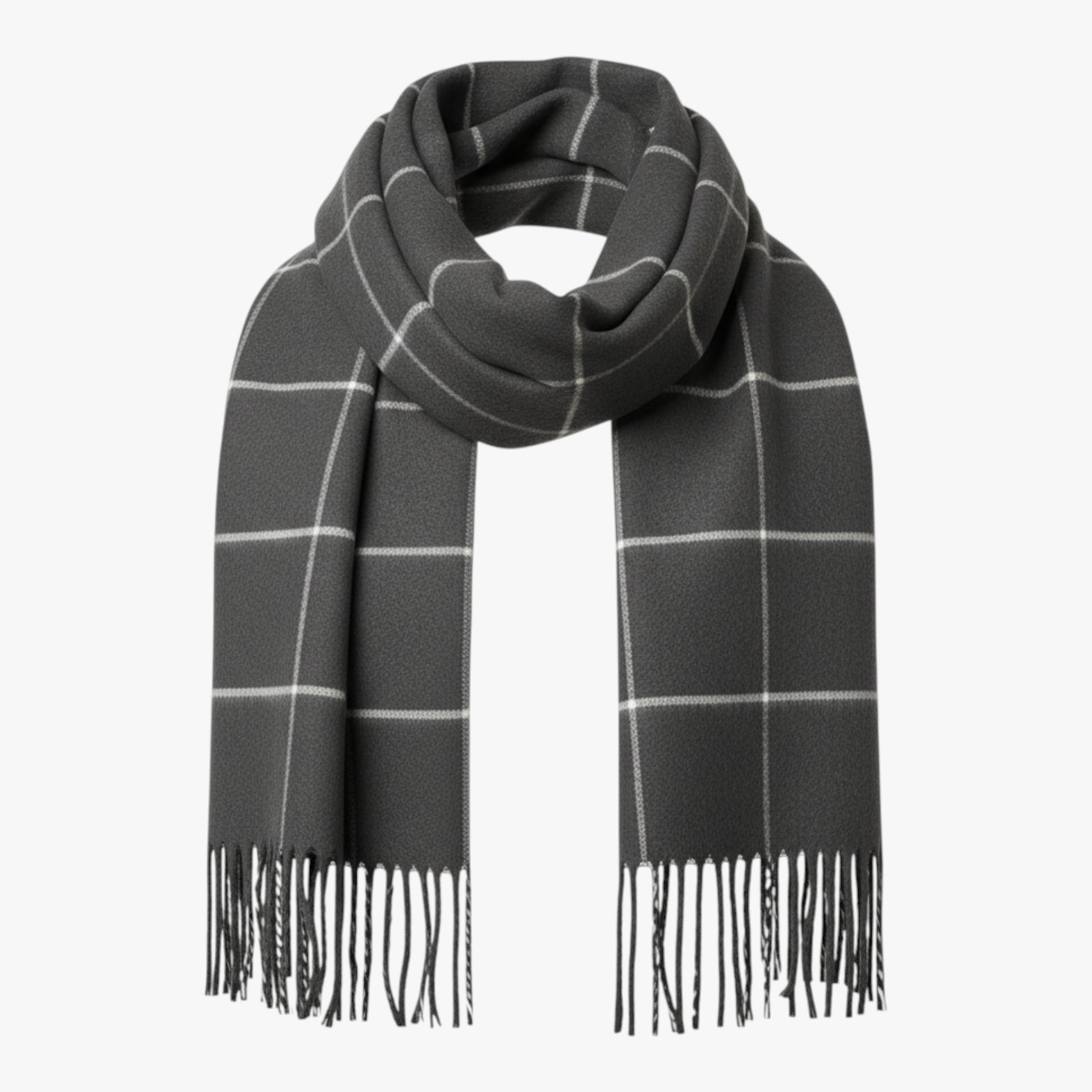 Felix | Winterlicher Herrenstrickschal im Karo-Design