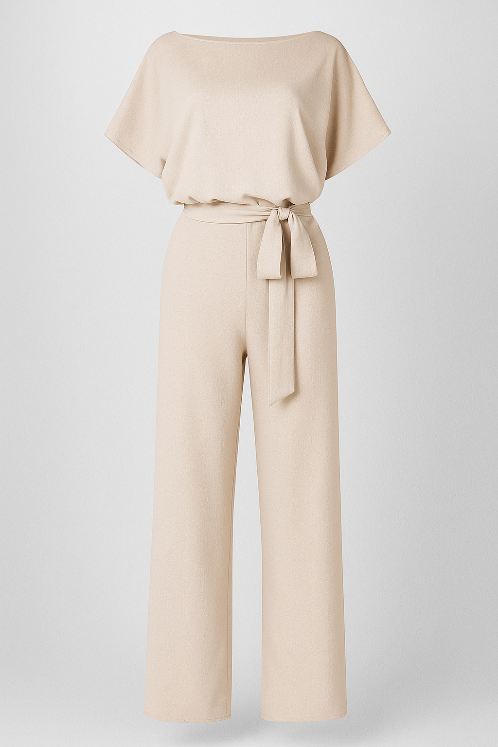Wolff | Eleganter Damen-Jumpsuit mit Taillengürtel und fließenden Ärmeln