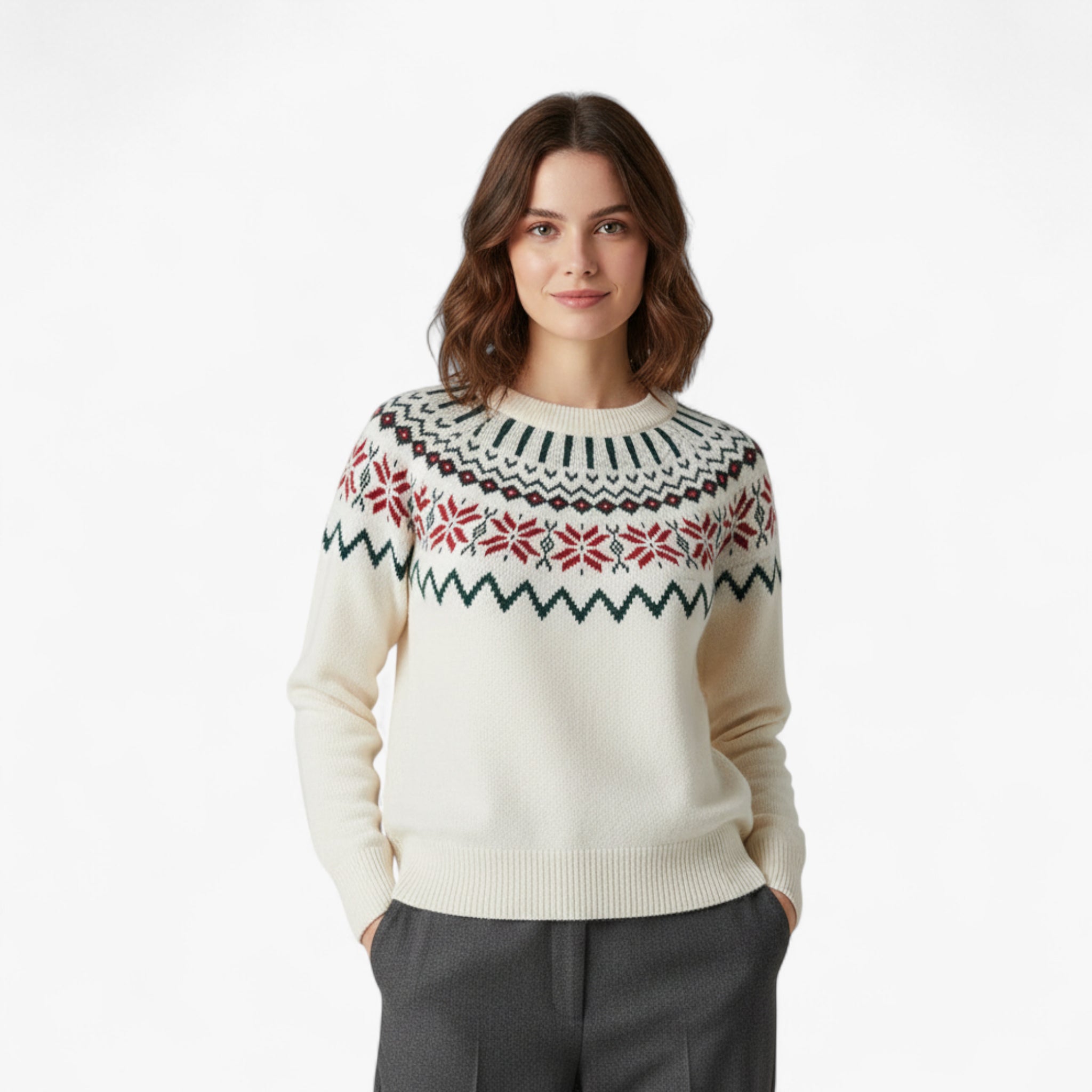 Elke | Damen Gestrickter Pullover